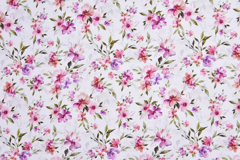 Softshell Digital Print Fabric - G.k Fashion Fabrics Magnolia / Swatch 10cm x 10cm softshell