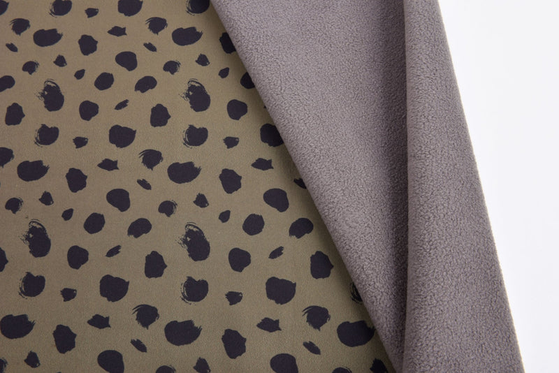 Softshell Digital Speckles Print Fabric - G.k Fashion Fabrics Khaki / Price per Half Yard softshell