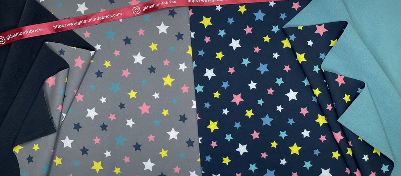 Softshell Stars Print Fabric - G.k Fashion Fabrics softshell