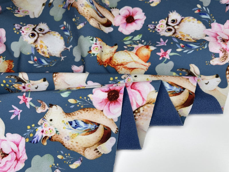 Softshell cute rabbit digital print fabric water repellant - G.k Fashion Fabrics