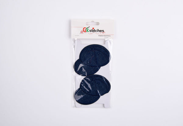 Solid Denim Cap Patch (2 Pieces Pack) Iron on , Sew on, Embroidered patches. - G.k Fashion Fabrics