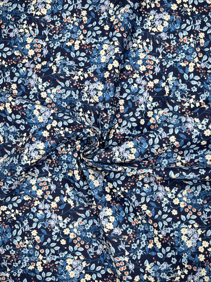 Summer Vibes Floral Print - Washed 100% Cotton Poplin - 8061 - G.k Fashion Fabrics cotton poplin