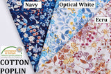 Summer Vibes Floral Print - Washed 100% Cotton Poplin - 8061 - G.k Fashion Fabrics cotton poplin