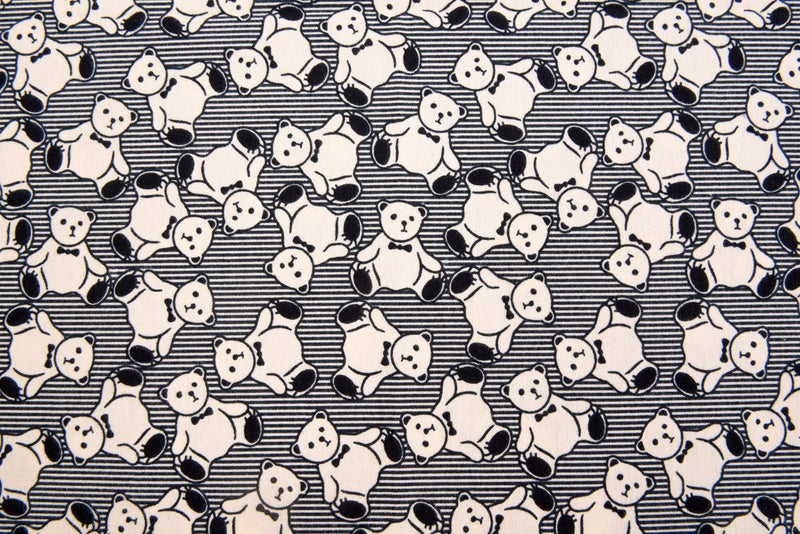 Teddy Bear Print Cotton Flannel Fabric - G.k Fashion Fabrics