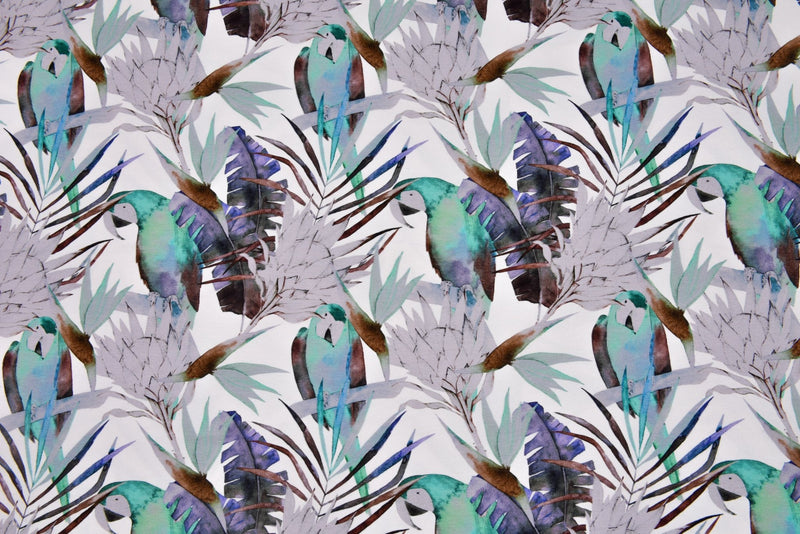 Tropical Parrot- Viscose Spandex Jersey Fabric - 5093 - G.k Fashion Fabrics