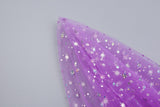 Tulle with Holographic Star Print Fabric - G.k Fashion Fabrics mesh