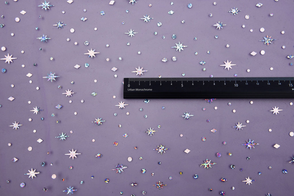Textile Star Tulle with Holographic Star Print Fabric – G.k Fashion Fabrics