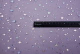 Tulle with Holographic Star Print Fabric - G.k Fashion Fabrics mesh