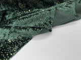 Velvet with Stone Gold Drops Fabric - G.k Fashion Fabrics fabric