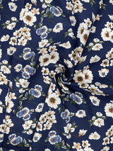 Vintage floral bouquet - Washed Cotton Reactive Print -8002 - G.k Fashion Fabrics cotton poplin