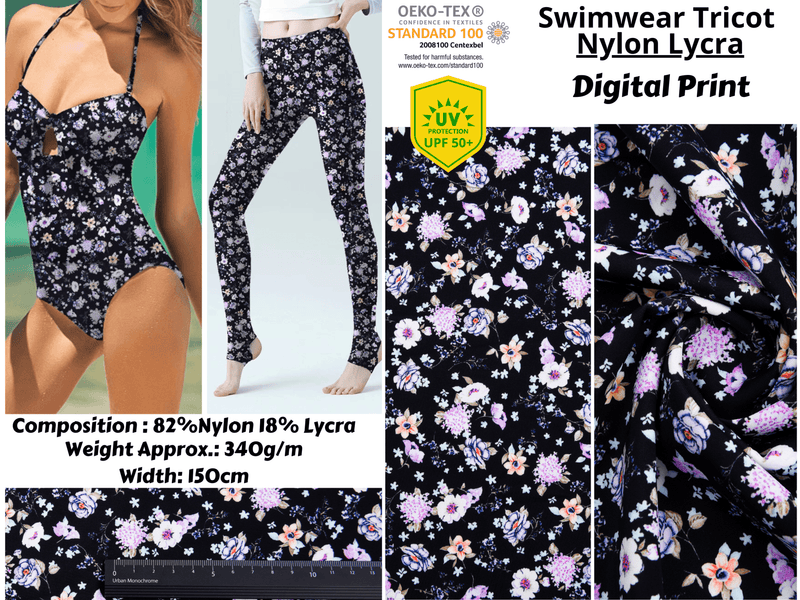Magic Butterfly Print Nylon Swimwear Fabric - WHY567B – G.k