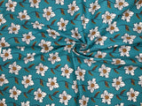 Vintage floral - Washed 100% Cotton Poplin Reactive Print -8051 - G.k Fashion Fabrics cotton poplin