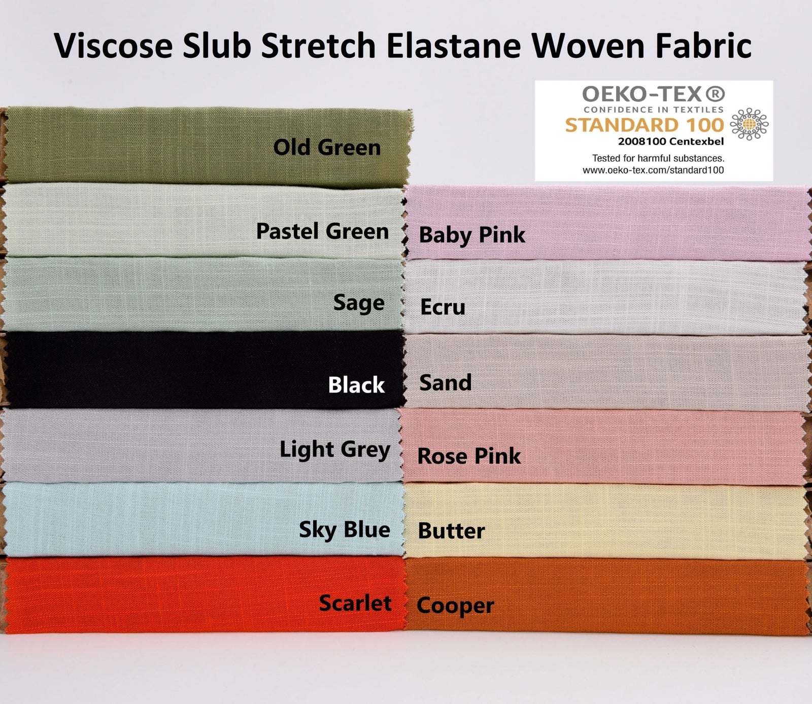 Viscose Slub Stretch Elastane Woven Fabric/ Summer Fabric Viscose