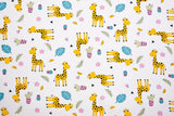 Washed 100 % Organic Cotton Poplin, Giraffe Print Fabric. GK - 002 - G.k Fashion Fabrics cotton poplin