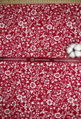 White Floral Print 100% Cotton Poplin - G.k Fashion Fabrics cotton poplin