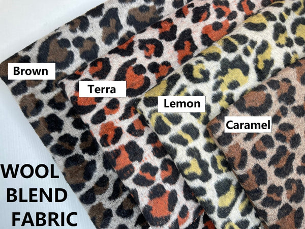 Wool Blend Leopard Fabric- 6067/9383 - G.k Fashion Fabrics fabric
