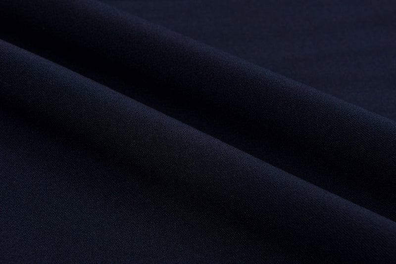 Wool Touch 4 way Spandex Gabardine fabric - G.k Fashion Fabrics Navy - 14 / Price per Half Yard satin