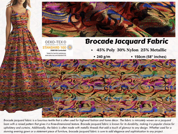 Woven Brocade Jacquard Fabric - G.k Fashion Fabrics