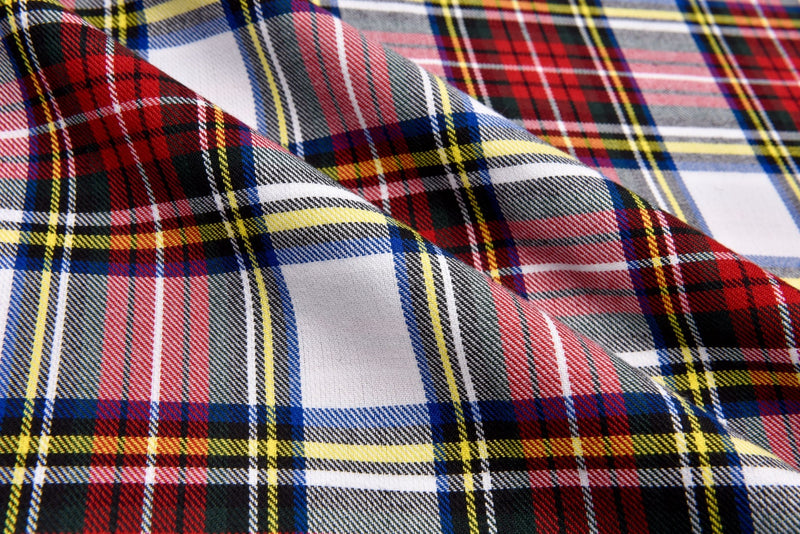 Woven Cotton Tartan Scottish Plaid Checks Fabric