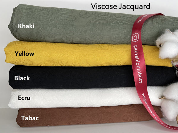 Woven Viscose Jacquard Fabric - G.k Fashion Fabrics fabric